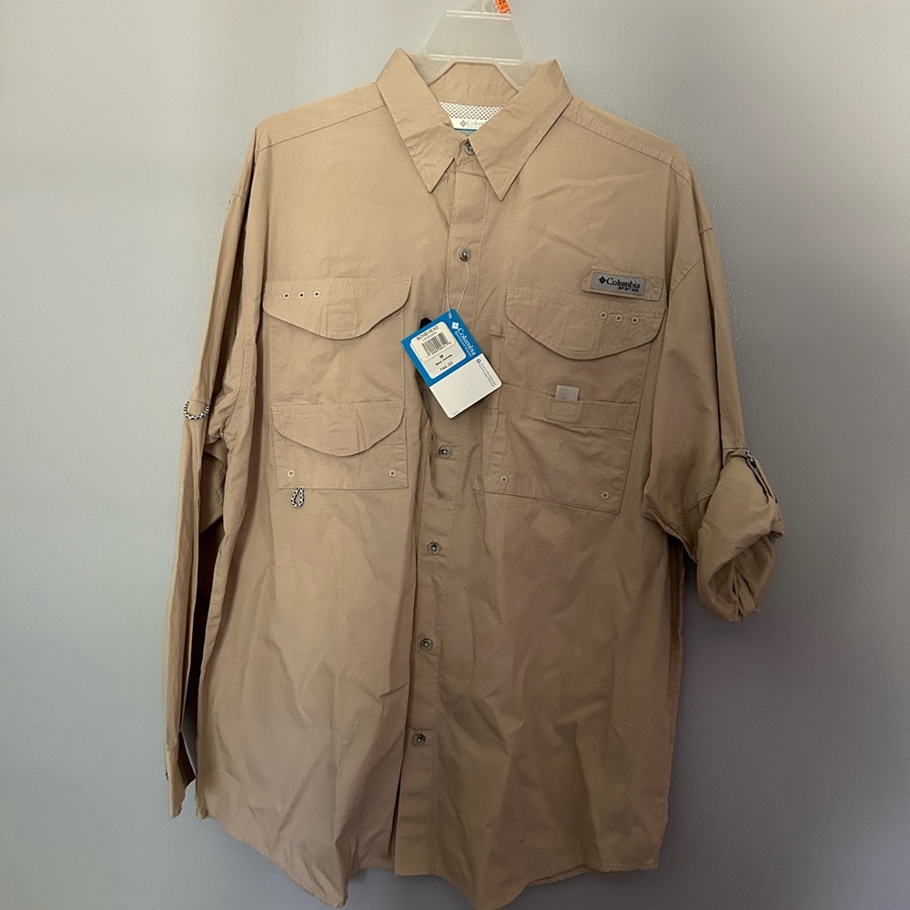 Columbia Men's Beige Button Down Shirt
